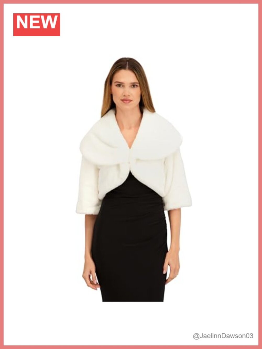 Faux Fur Cropped Shrug Evening Wrap Formal Dress Cover-Up